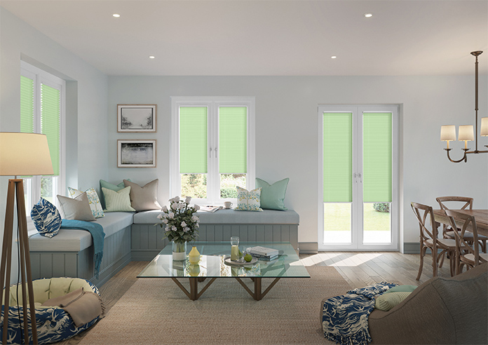 Solaris, Limeade - Stick Fit Pleated Blind - Image 8